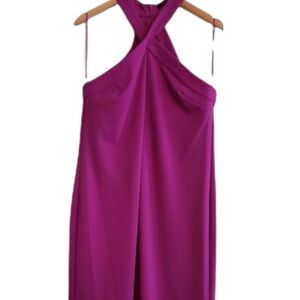 Elegant Purple Halter Dress